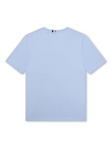 BOSS Kidswear Katoenen-jersey T-shirt met print - Blauw