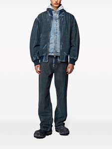 Diesel logo-patch cotton straight jeans - Zwart