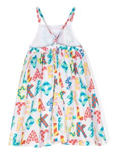 Stella McCartney Kids Rocks-print flared dress - Wit