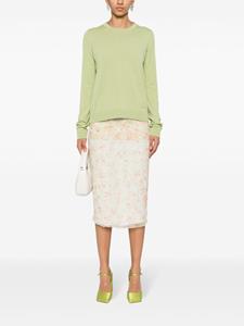 Nº21 floral-print silk midi skirt - Groen