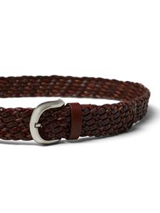 Brunello Cucinelli braided leather belt - Bruin