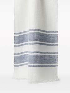 Brunello Cucinelli stripe-detail mélange linen scarf - Wit