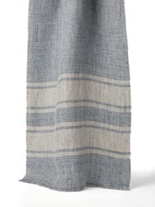 Brunello Cucinelli stripe-detail mélange linen scarf - Grijs