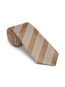 Brunello Cucinelli striped silk tie - Bruin