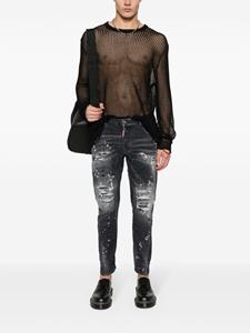 Dsquared2 Jeans met logoplakkaat - Zwart