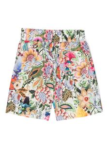 ETRO KIDS floral-print drawstring shorts - Wit