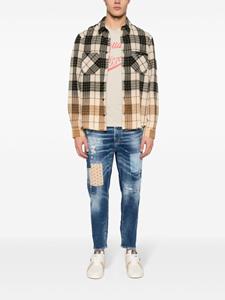 Dsquared2 Gerafelde jeans met patchwork - Blauw