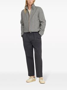 Brunello Cucinelli pleated cotton trousers - Zwart