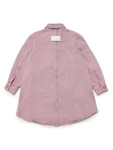 MM6 Maison Margiela Kids washed-effect denim shirt - Roze