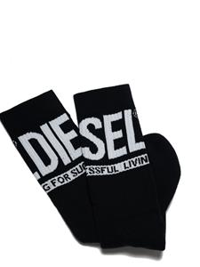 Diesel Kids Twee paar Skm-Zraybipack katoenen sokken - Zwart