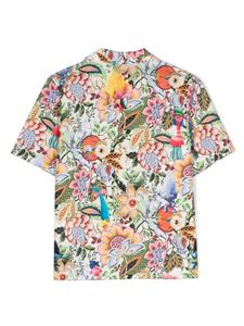 ETRO KIDS floral-print short-sleeve shirt - Wit