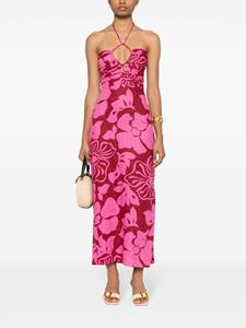 Faithfull the Brand Tortugas Mica Floral-print midi dress - Roze