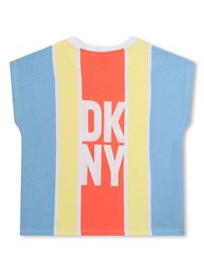 Dkny Kids Gestreept katoenen T-shirt - Blauw