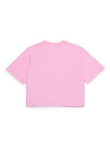 Marni Kids logo-embellished cotton T-shirt - Roze