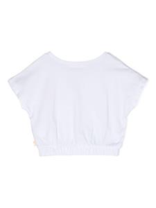 Billieblush Cropped T-shirt met patch - Wit