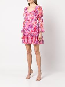 Marchesa Notte Mini-jurk van chiffon - Roze