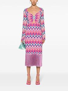 PatBO x Alessandra Ambrosio crochet midi dress - Roze