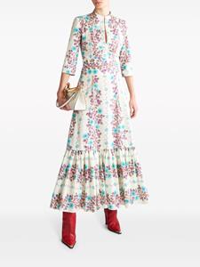 ETRO Midi-jurk met bloemenprint - Wit