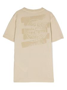 Stone Island Junior T-shirt met print - Beige