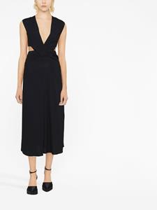 Victoria Beckham Midi-jurk met uitgesneden detail - Zwart