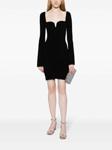 Galvan London Gaia mini-jurk met sweetheart hals - Zwart