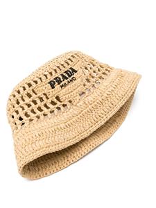 Prada woven straw hat - Beige