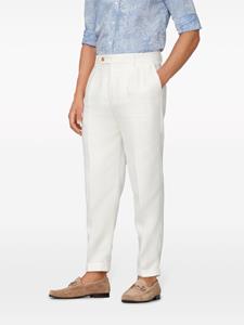 Brunello Cucinelli tapered mid-rise trousers - Wit