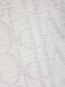 Emporio Armani logo-jacquard frayed scarf - Zilver