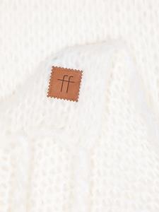 Forte Forte Sjaal met logopatch - Beige