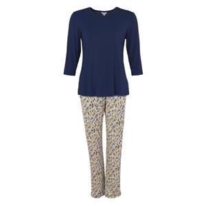 Lady Avenue Bamboo Pyjama, Kleur: Blauw