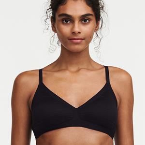 Chantelle Soft Stretch Stripes Bralette BH, Kleur: Zwart