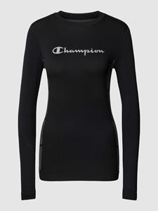 Champion Shirt met lange mouwen en labelstitching, model 'ENTRY LEVEL'