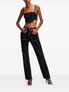 Karl Lagerfeld Jeans Mid waist straight jeans - Zwart