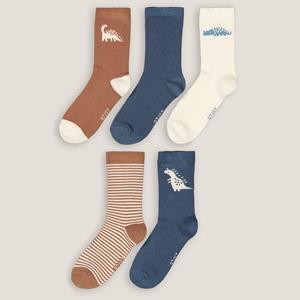 LA REDOUTE COLLECTIONS Set van 5 paar sokken, dinosaurusmotief