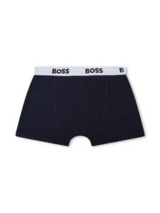 BOSS Kidswear logo-waistband boxers (pack of two) - Blauw