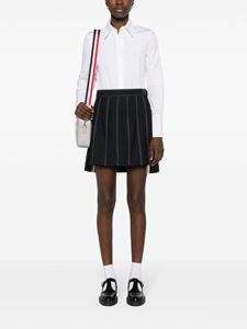 Thom Browne Fresco pleated wool miniskirt - Blauw