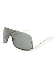 Gucci Eyewear Square-G-motif shield-frame sunglasses - Goud
