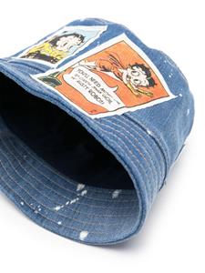 Dsquared2 cartoon-print bucket hat - Blauw