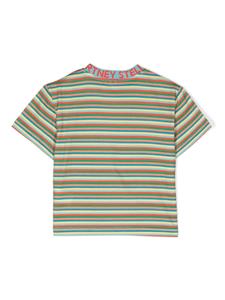 Stella McCartney Kids striped cotton T-shirt - Blauw