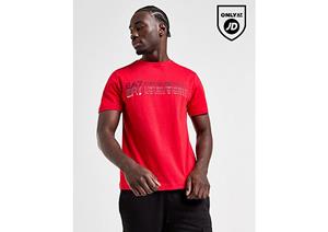 Emporio Armani EA7 Fade Repeat Logo T-Shirt - Red- Heren