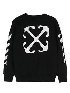 Off-White Kids logo-print sweatshirt - Zwart