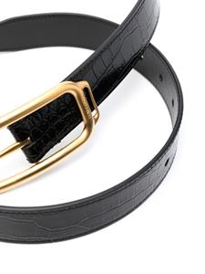 TOM FORD crocodile-embossed leather belt - Zwart