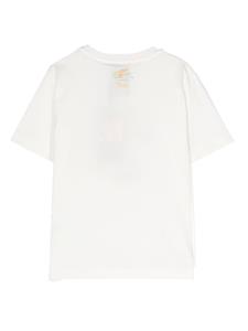 ETRO KIDS T-shirt met geborduurde bloemen - Wit