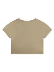 Michael Kors Kids T-shirt met logo-patch - Beige