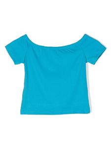 MSGM Kids T-shirt met geborduurd logo - Blauw