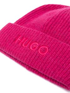 HUGO Muts met geborduurd logo - Roze