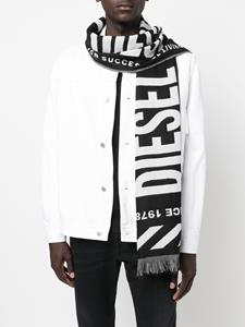 Diesel Sjaal met logo - Zwart