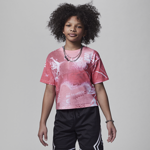 Jordan Essentials New Wave Allover Print Tee T-shirt voor meisjes - Roze