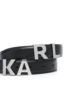 Karl Lagerfeld K/letters leren riem - Zwart