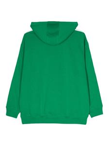 Adidas logo-embroidered drop shoulder hoodie - Groen